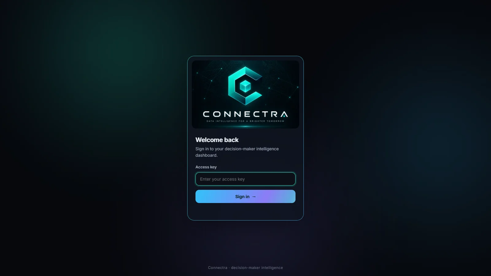 Connectra V2 — new decision-maker intelligence frontend