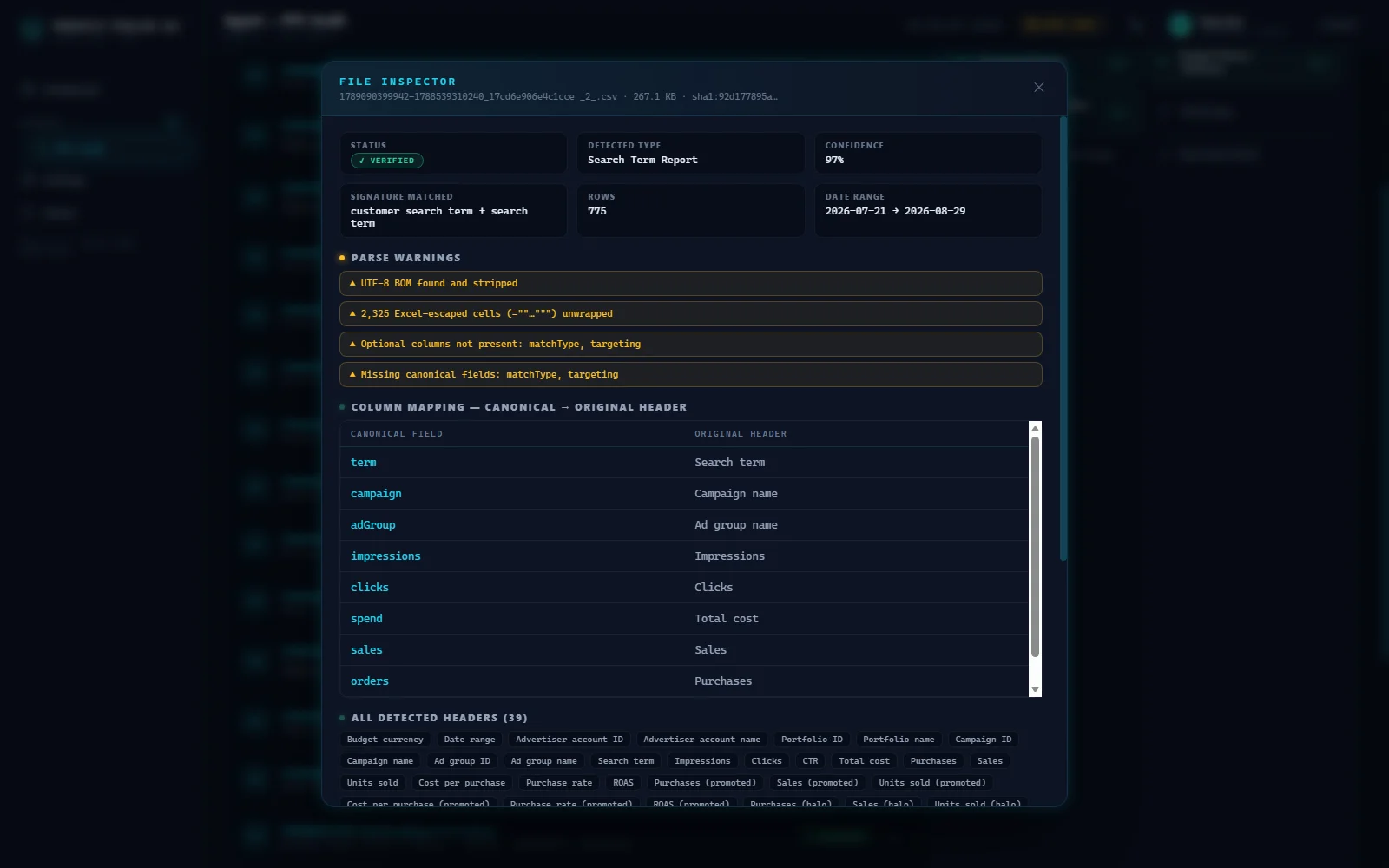 ListCore — Amazon listing audit criteria inspector